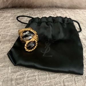 Yves Saint Laurent Arty ring in shades of brown.